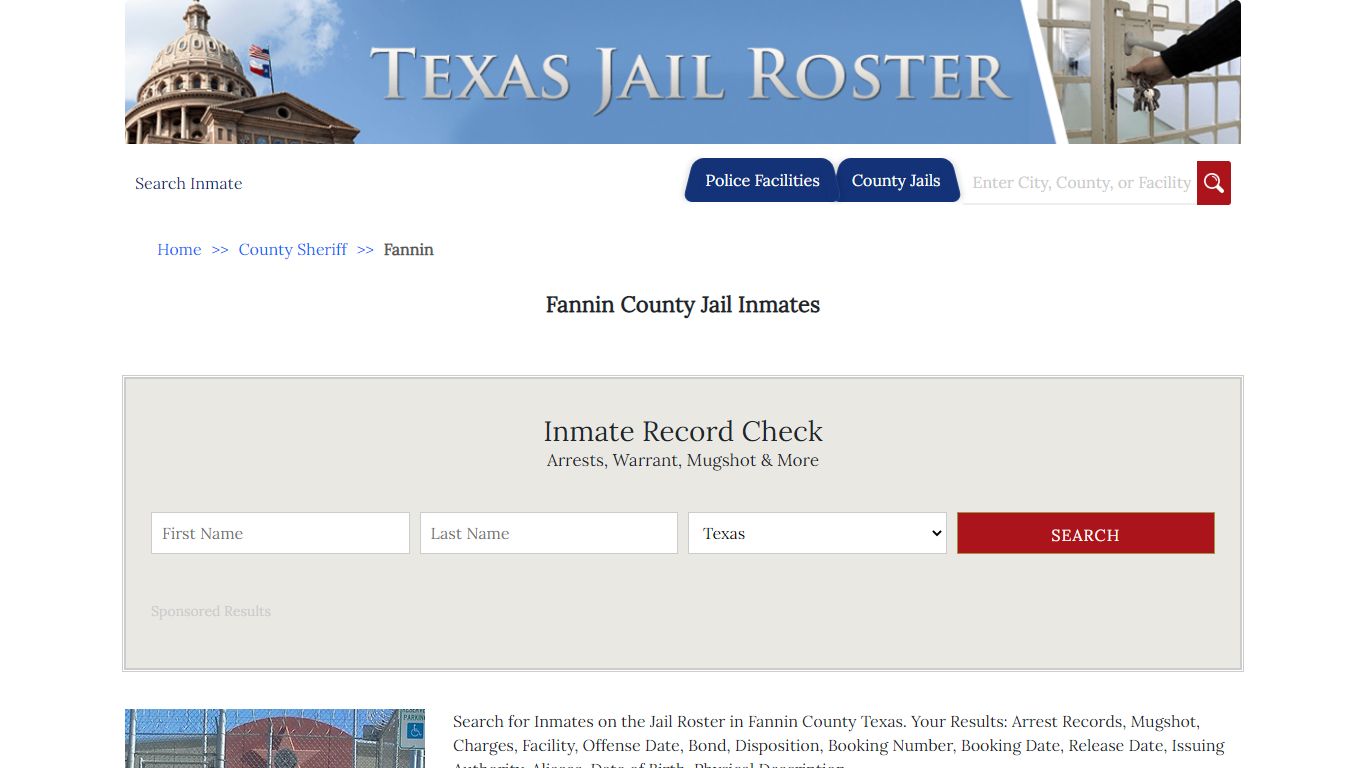 Fannin County Jail Inmates - Jail Roster Search