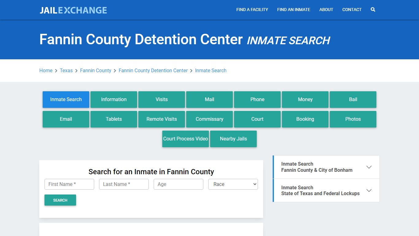 Fannin County Detention Center Inmate Search - Jail Exchange